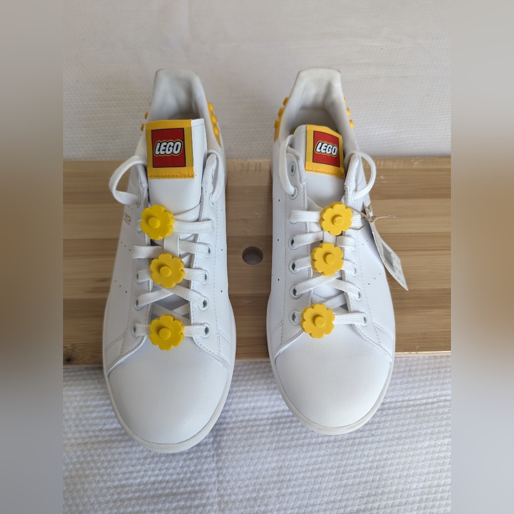 Adidas x LEGO Stan Smith Women's Athletic Casual Shoe White Trainer Size 11. - Picture 2 of 7